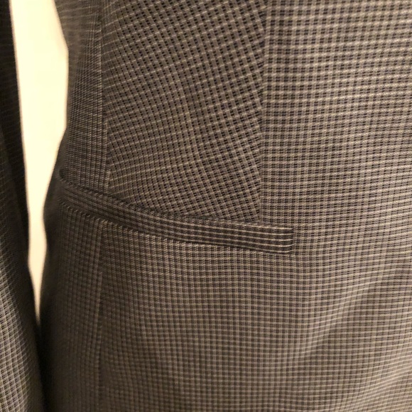 Ann Taylor 0p Grey mini check pantsuit new - Picture 4 of 6